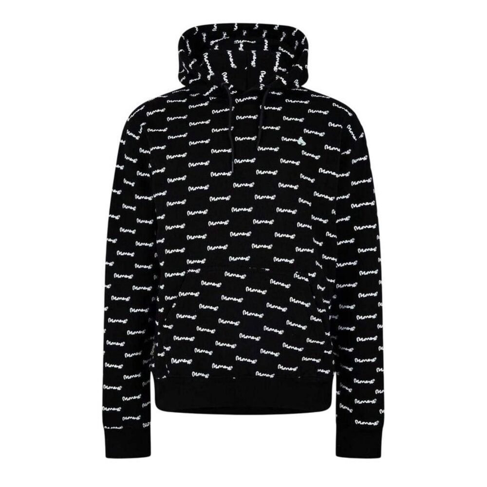 Money Mens All Over Logo Hoodie / Black